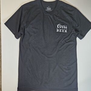 Coors Mens T-shirt Medium Black White Rocky Mountain Golden Colorado Graphic Tee